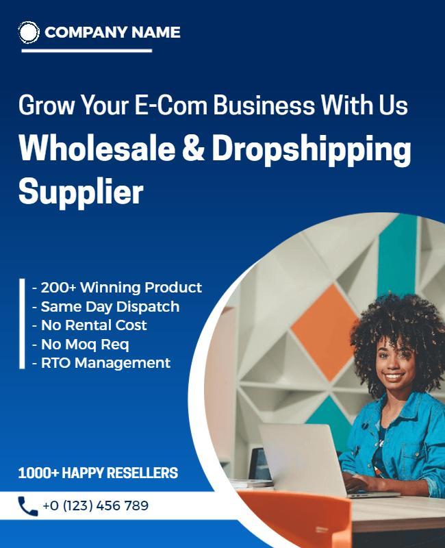 Wholesale and Dropshipping Business Supplier Flyer Template