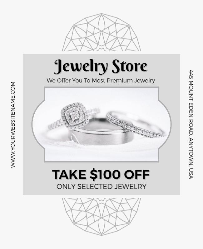 Wild Gray Jewelry Flyer Template