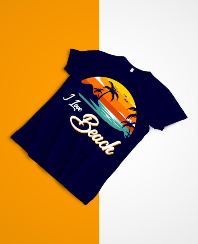 Wild Sand and Mercury Beach T Shirt Flyer Template