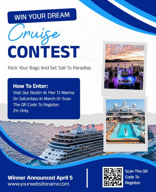 Win a Dream Cruise Contest Flyer Template