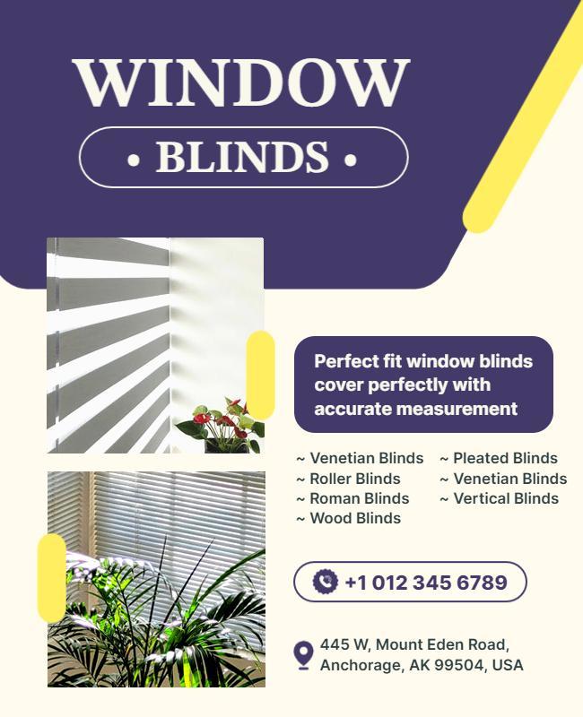 Window Blinds Promotion Flyer Template