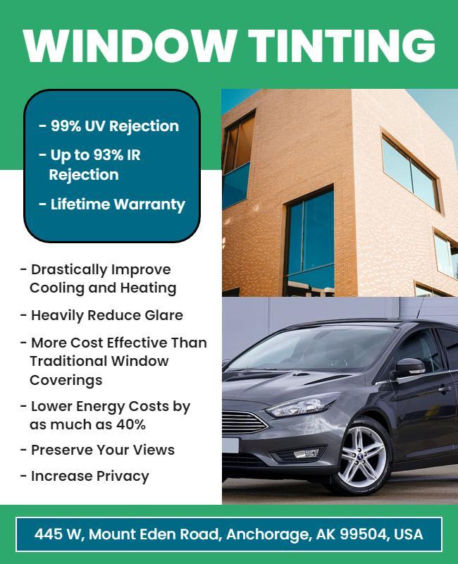 Window Tinting Services Promotion Flyer Template