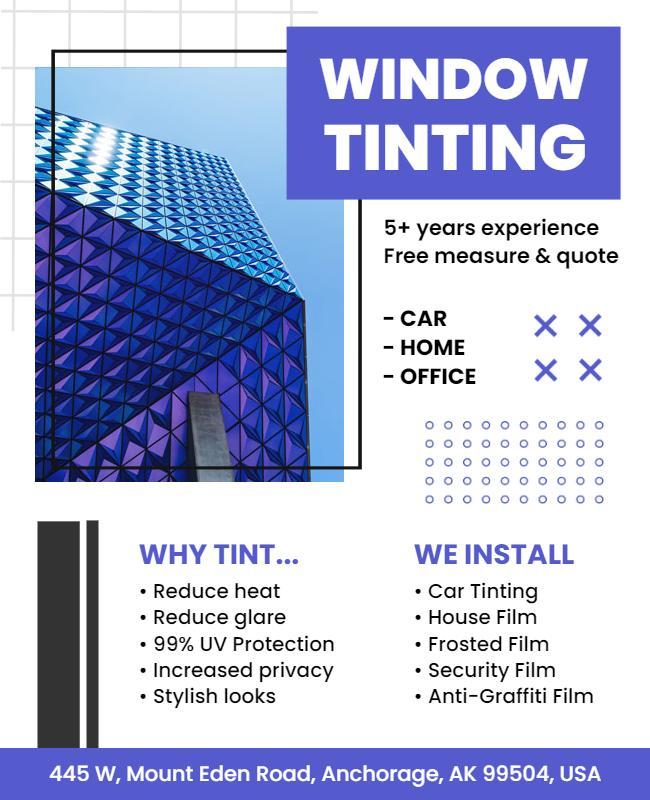 Window Tinting Services with Installation Flyer Template