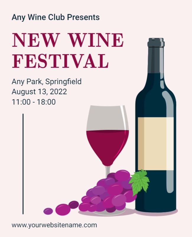 Wine Festival Event Promotion Flyer Template