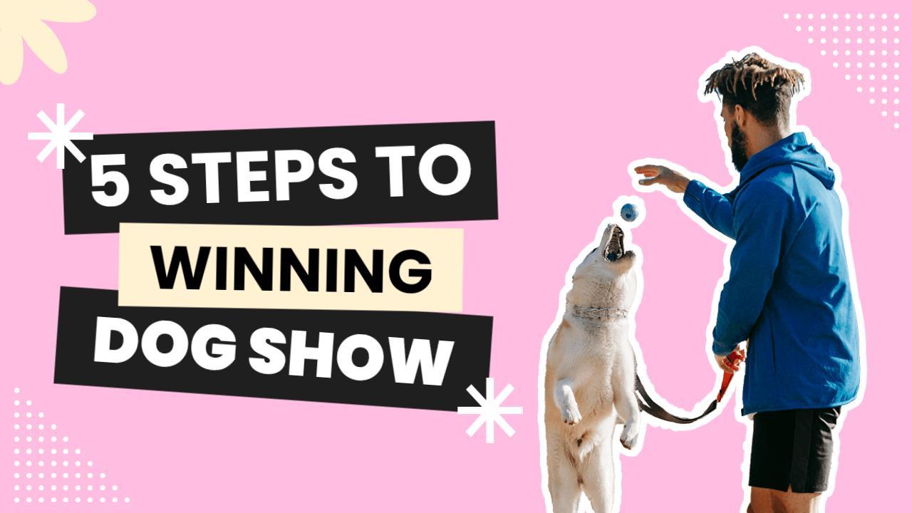 Winning Dog Show Tips Training Trending YouTube Thumbnail Template