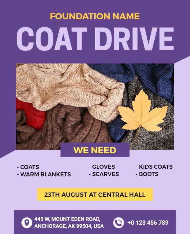 Winter Clothing Donation Drive Flyer Template