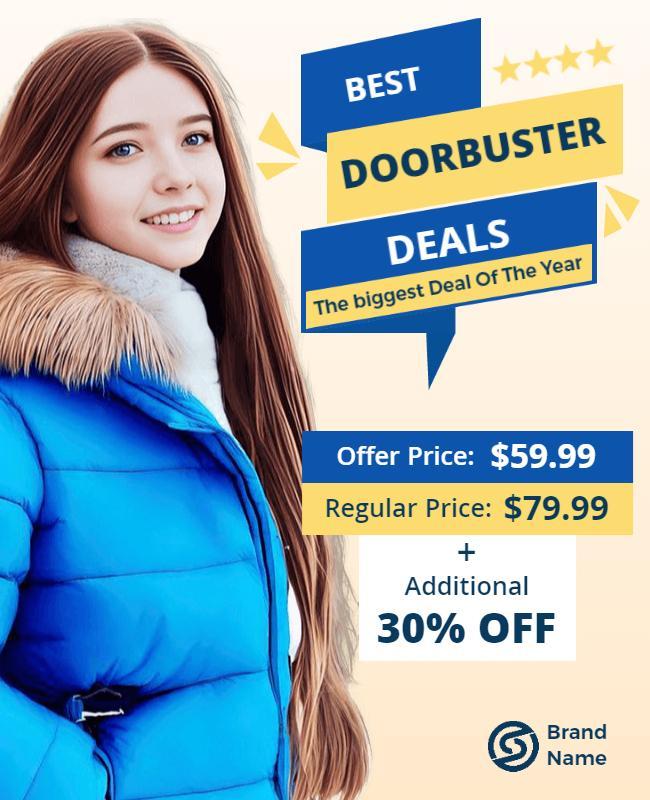 Winter Clothing Sale Promotion Flyer Template