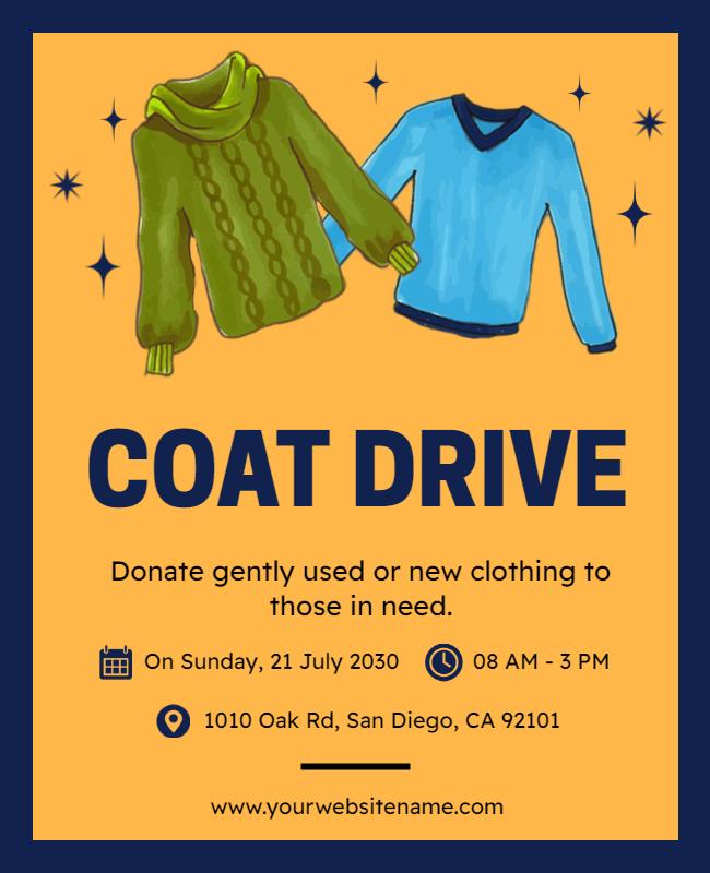 Winter Coat Donation Drive Flyer Template