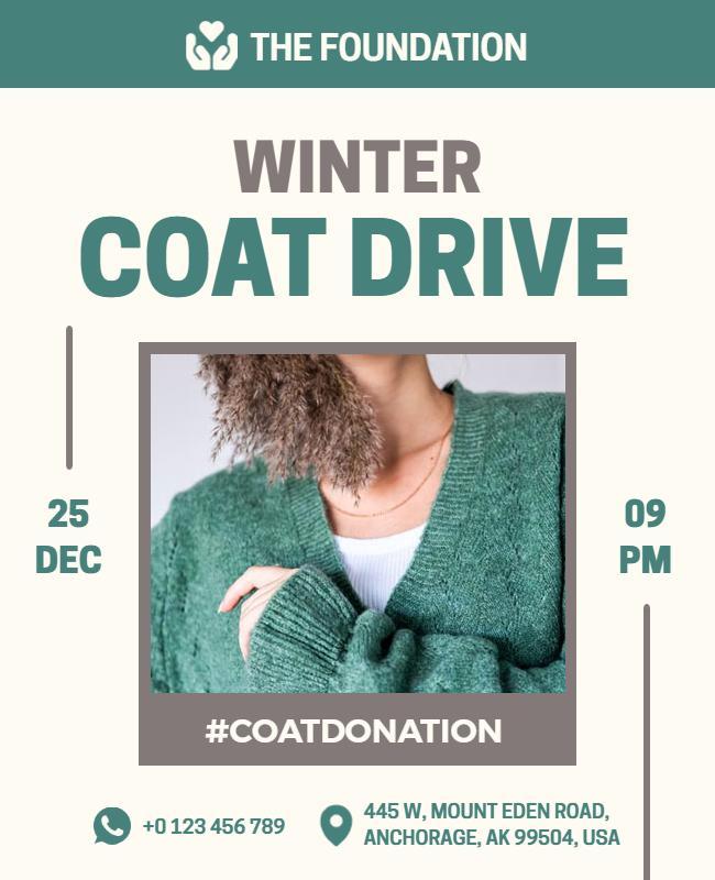 Winter Coat Drive Flyer Template