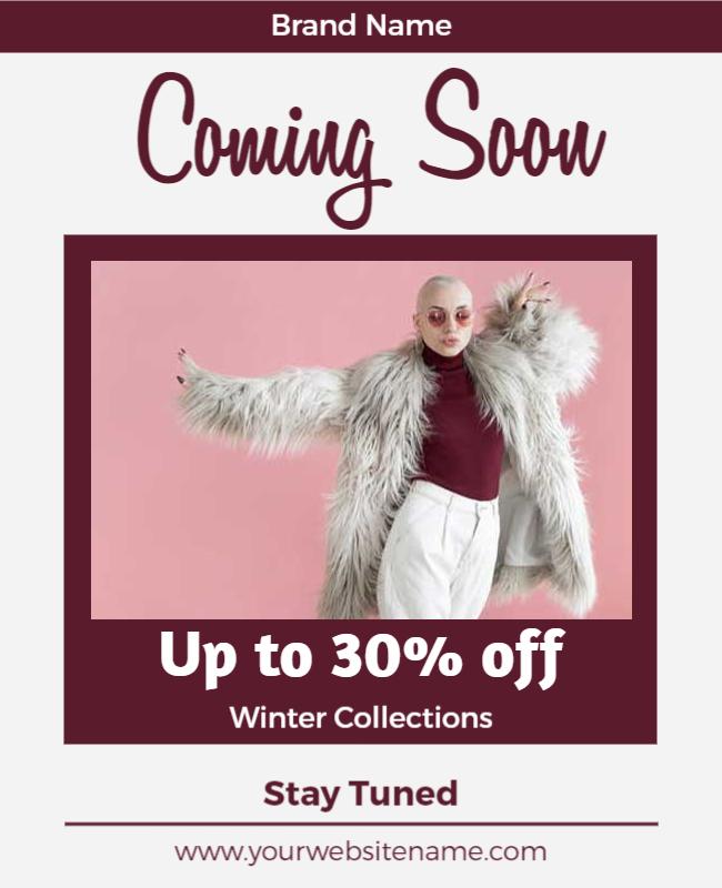 Winter Fashion Sale Announcement Flyer Template