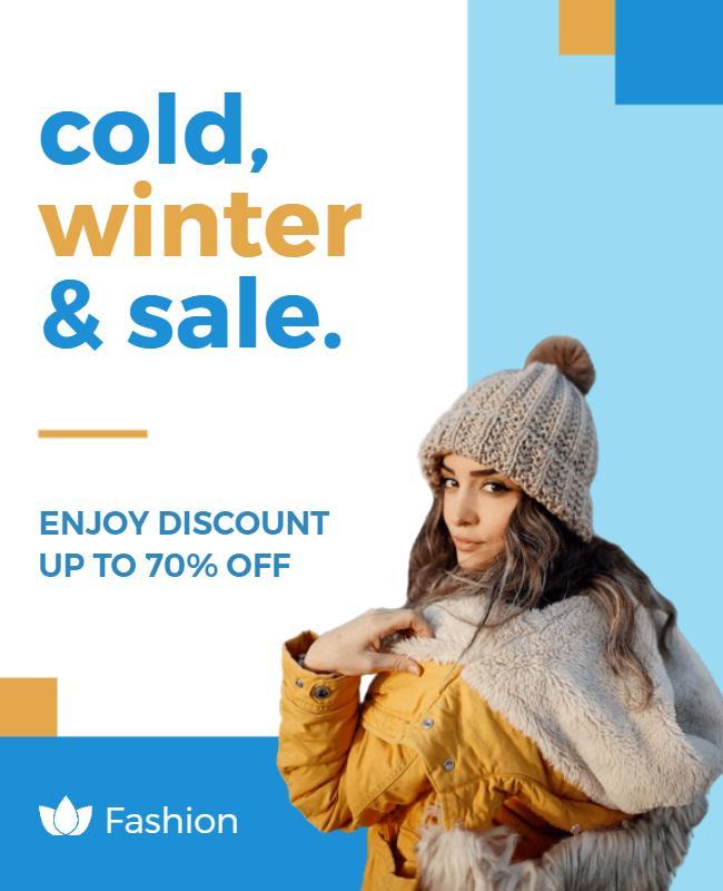 Winter Fashion Sale Discount Flyer Template