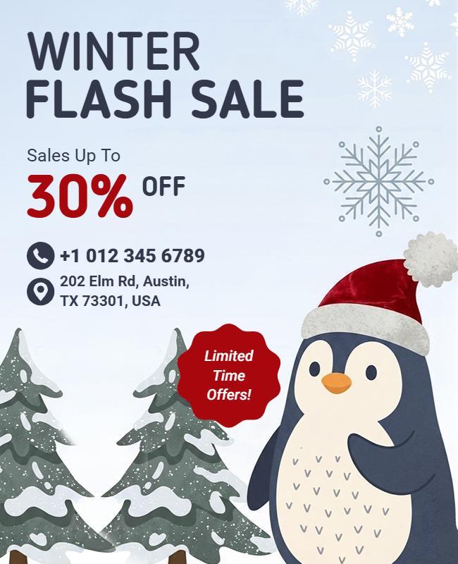 Winter Flash Sale Flyer Template