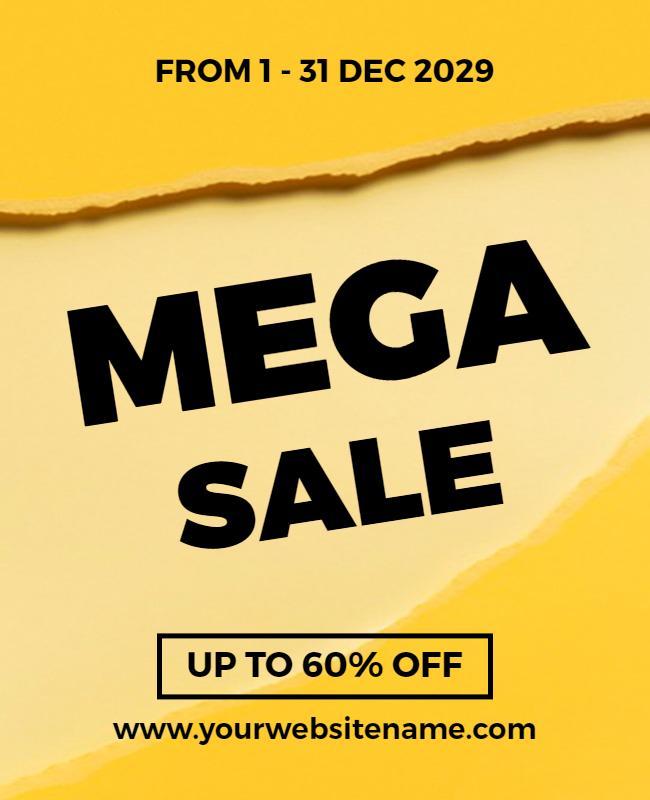 Winter Mega Sale Discount Flyer Template