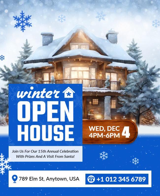 Winter Open House Event Flyer Template