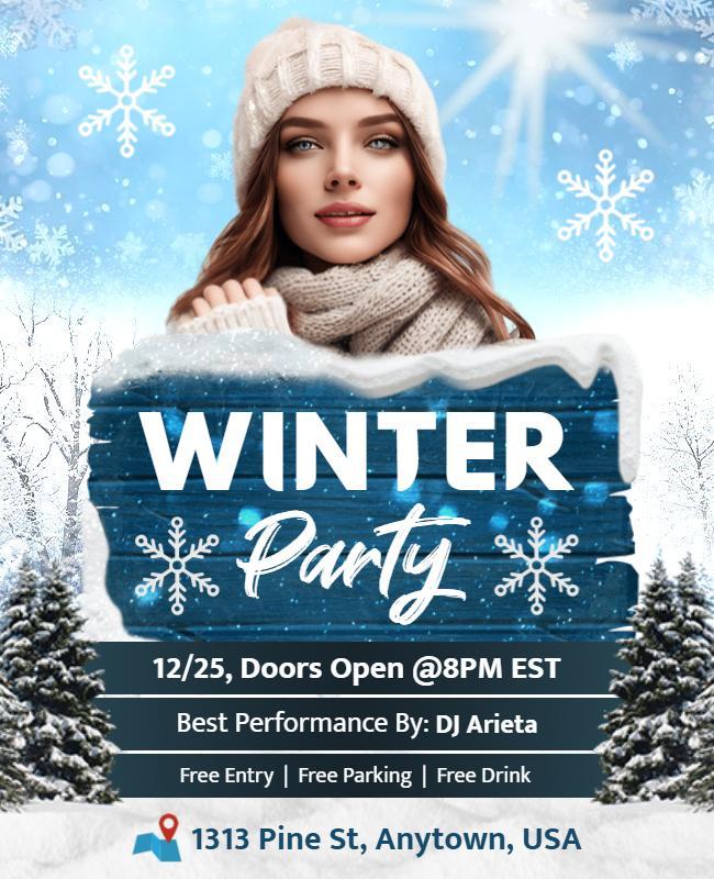 Winter Party Event Promotion Flyer Template