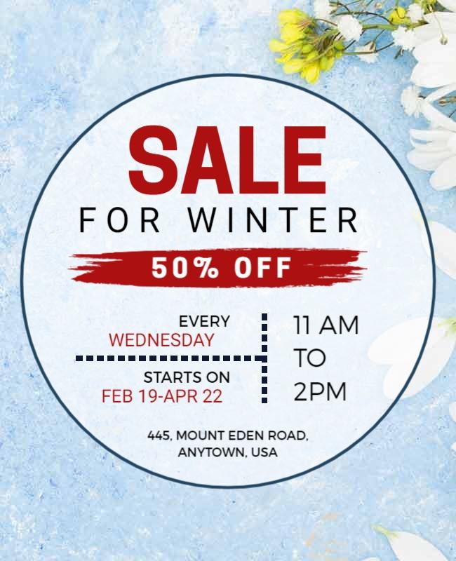 Winter Sale Discount Promotion Flyer Template