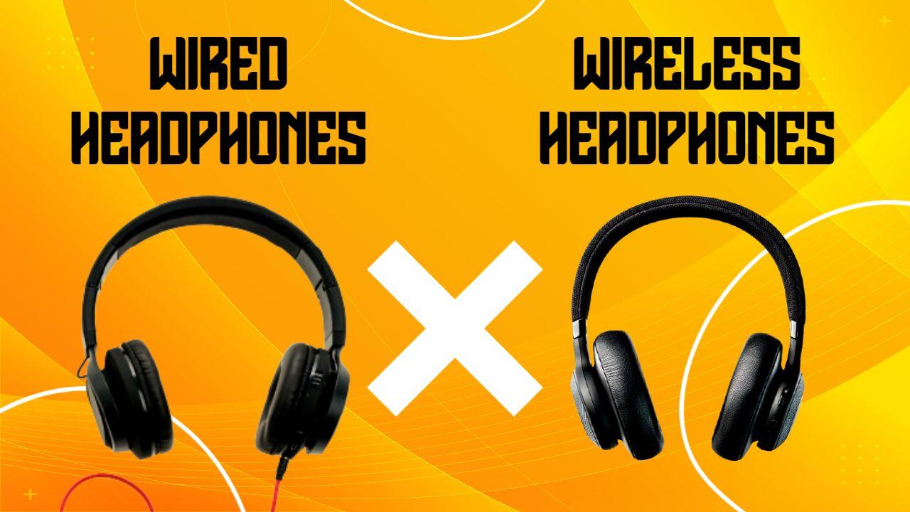 Wired vs Wireless Headphones Comparison Technology YouTube Thumbnail Template