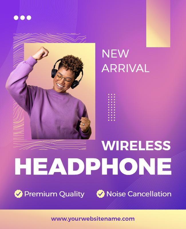 Wireless Headphones Promotion Flyer Template