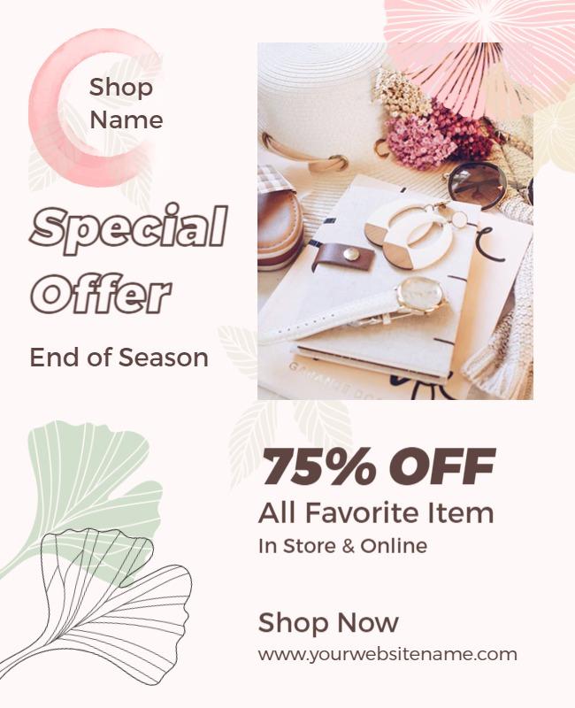 Wisp Pink Seasonal Flyer Template