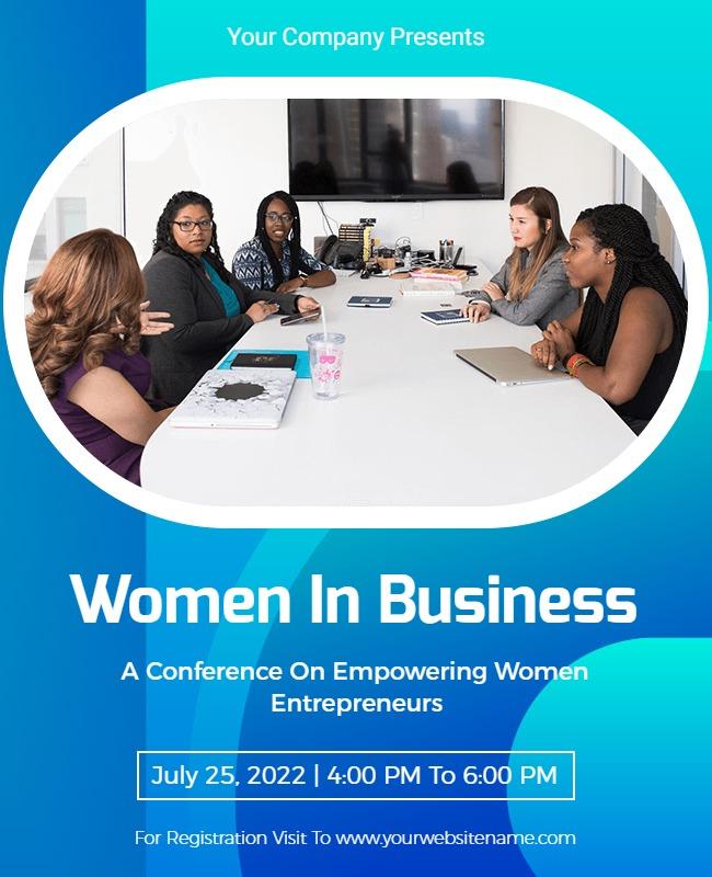 Women Empowerment Business Conference Flyer Template