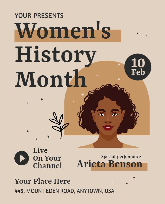 Women History Month Flyer Template