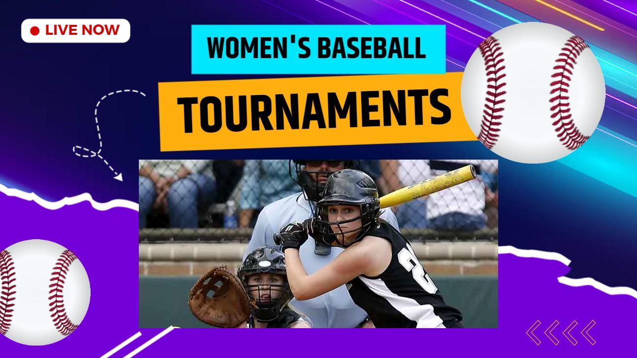 Women's Baseball Tournaments Action Highlights YouTube Thumbnail Template