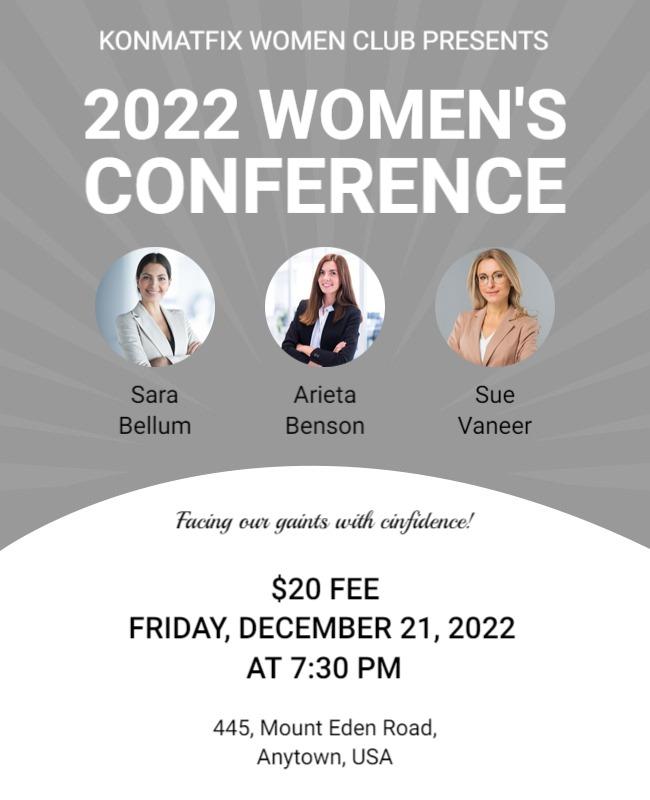 Womens Business Conference Event Flyer Template