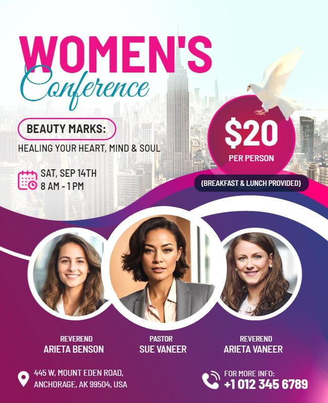 Womens Conference Event Flyer Template