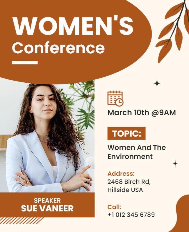 Womens Conference on Environmental Issues Flyer Template