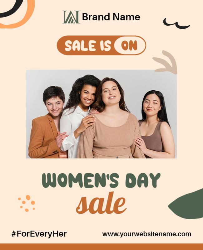 Womens Day Celebration Sale Flyer Template