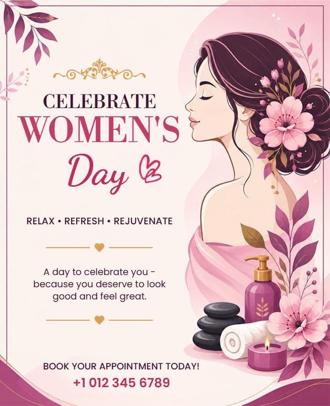 Women's Day Celebration Spa Poster Template