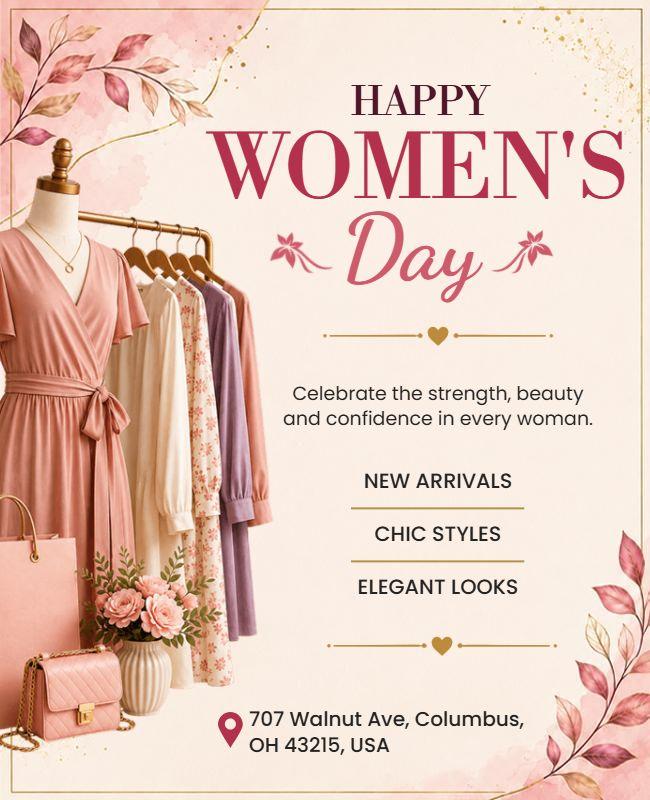 Women's Day Fashion Sale Poster Template