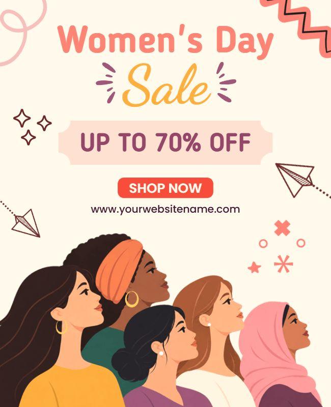Women's Day Sale Event Promotion Poster Template