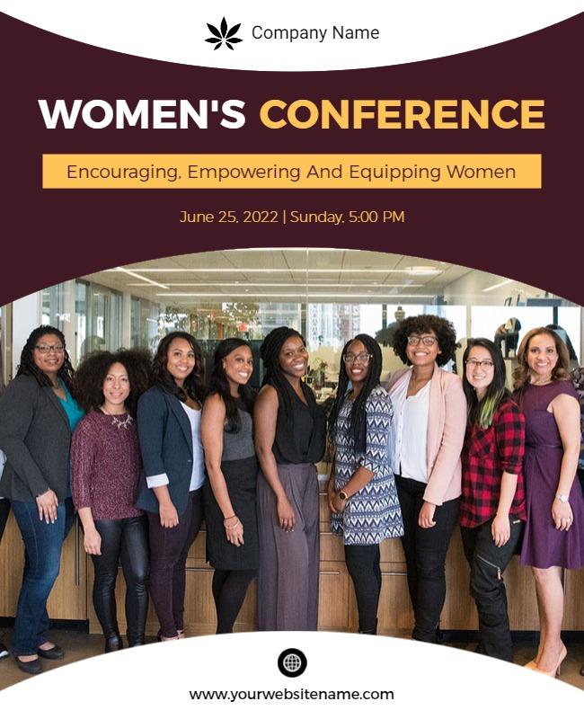 Empowering Maroon Women’s Conference Community Flyer Template