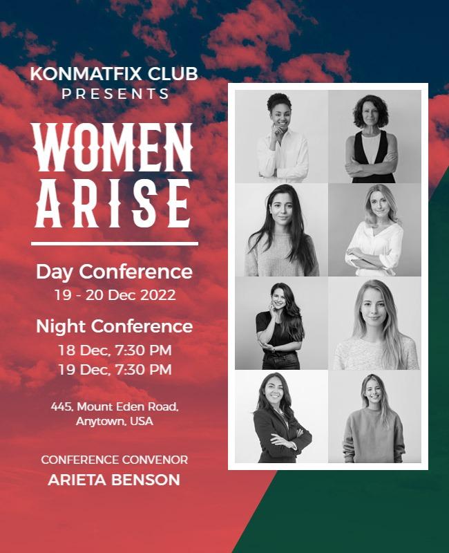 Womens Empowerment Day and Night Conference Flyer Template