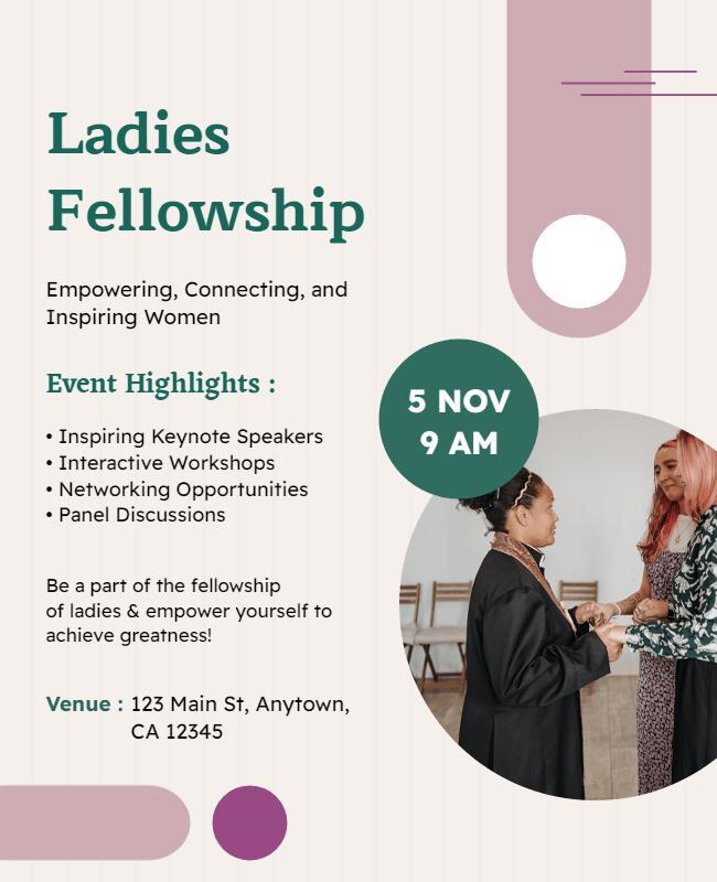 Womens Empowerment Fellowship Event Flyer Template