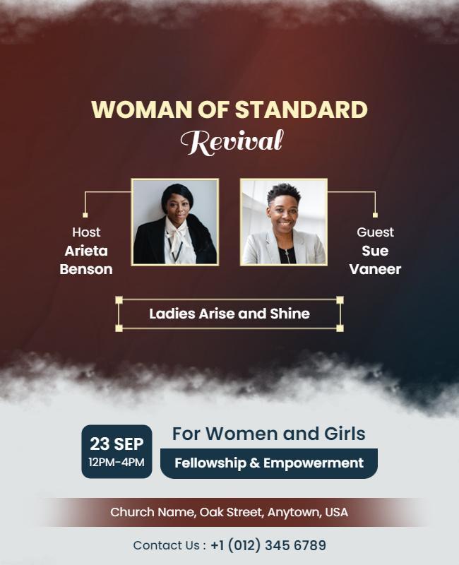 Womens Empowerment Revival Event Flyer Template