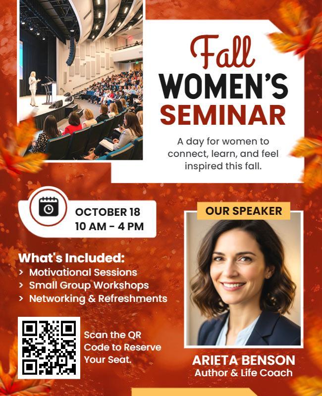 Women's Fall Seminar Event Flyer Template