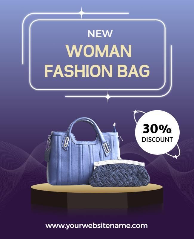 Womens Fashion Bag Discount Offer Flyer Template