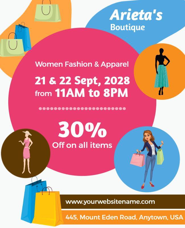 Womens Fashion Sale Event Flyer Template