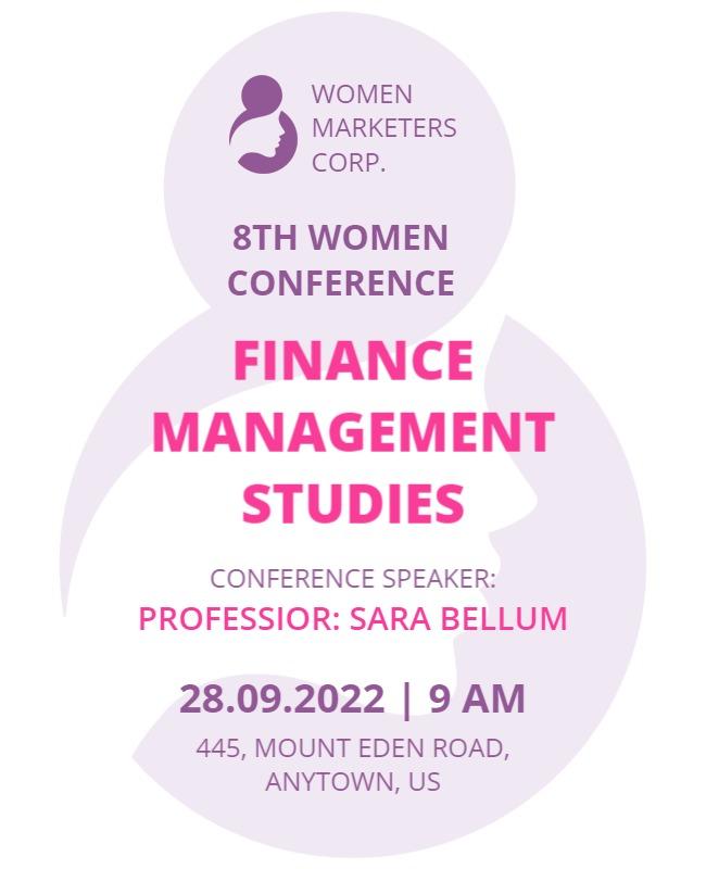 Womens Finance Management Conference Flyer Template