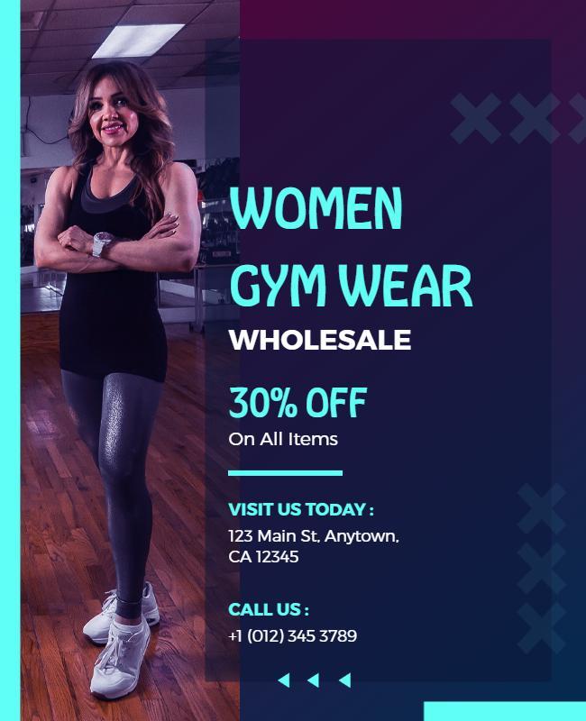 Womens Gym Wear Wholesale Promotion Flyer Template