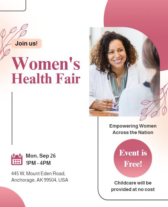 Womens Health Fair Event Flyer Template