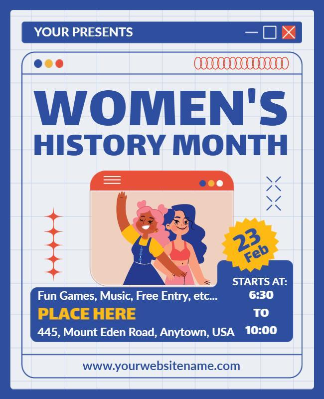 Womens History Month Flyer Template