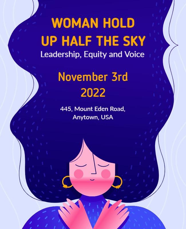 Womens Leadership and Equity Event Flyer Template