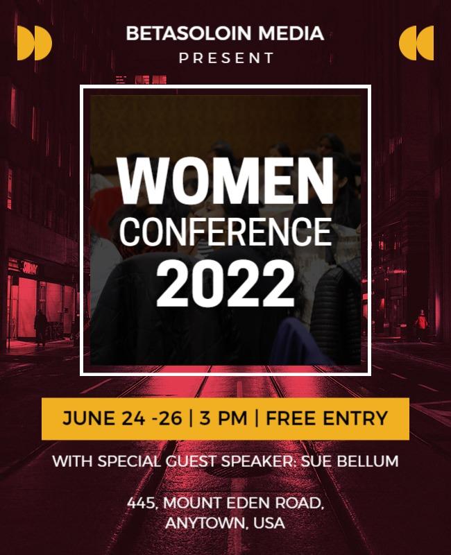 Womens Leadership Conference Event Flyer Template