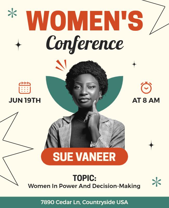 Womens Leadership Conference Flyer Template