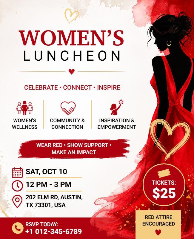 Women's Luncheon Event Flyer Template