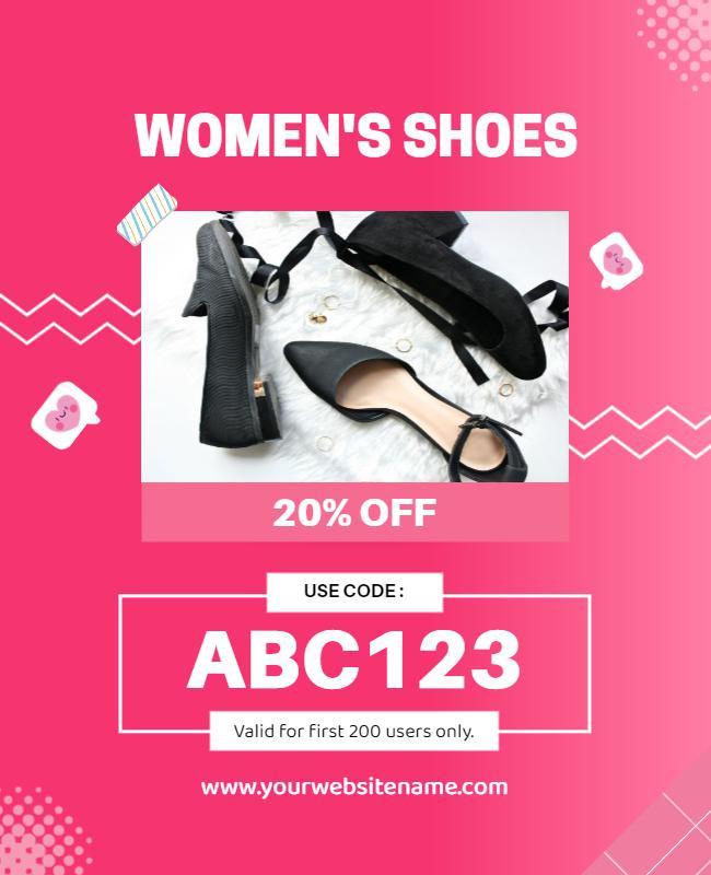 Womens Shoe Sale Promotional Flyer Template