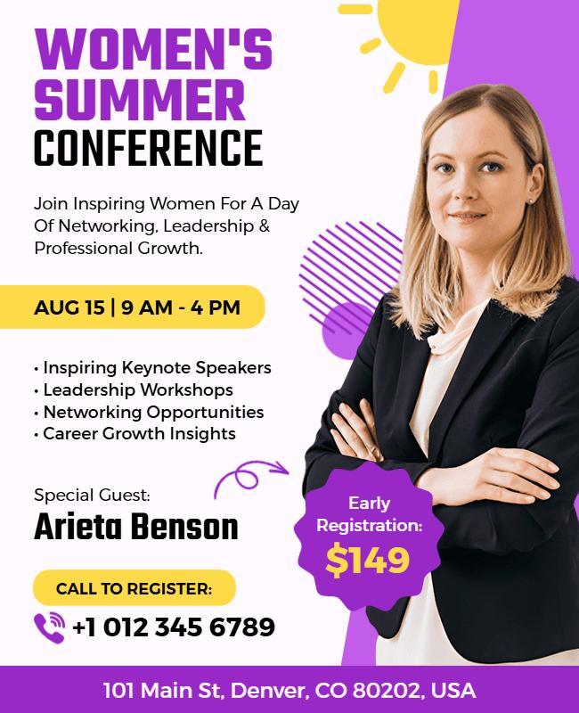 Women's Summer Conference Event Flyer Template